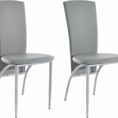 Jedálenská stolička Nelso (Súprava 2 ks), sivá - 1