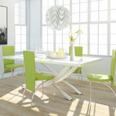 Jedálenská stolička Nelso (Súprava 2 ks), zelená - 2