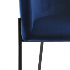 Jedálenská stolička Nelson (SET 2ks), zamat, modrá - 4