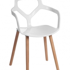 Jedálenská stolička Noir, biela - 1