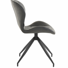Jedálenská stolička Noma (SADA 2 ks), mikrovlákno, antracitová - 3