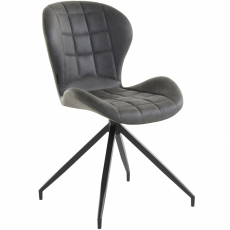 Jedálenská stolička Noma (SADA 2 ks), mikrovlákno, antracitová - 4