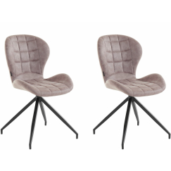 Jedálenská stolička Noma (SADA 2 ks), mikrovlákno, šedá