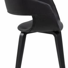 Jedálenská stolička Nova (SET 2 ks), syntetická koža, čierna - 3