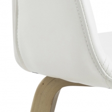 Jedálenská stolička Nova (SET 2ks), syntetická koža, biela - 7