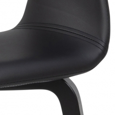 Jedálenská stolička Nova (SET 2ks), syntetická koža, čierna - 6