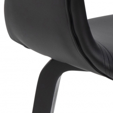Jedálenská stolička Nova (SET 2ks), syntetická koža, čierna - 7