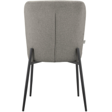 Jedálenská stolička Oita (SET 2 ks), textil, svetlo šedá - 5