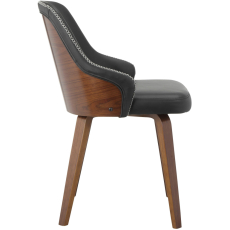 Jedálenská stolička Okido (SET 2 ks), syntetická koža, čierna - 3