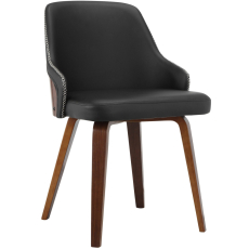 Jedálenská stolička Okido (SET 2 ks), syntetická koža, čierna - 4