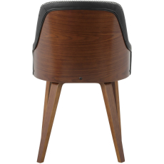 Jedálenská stolička Okido (SET 2 ks), syntetická koža, čierna - 5