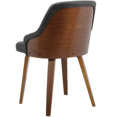 Jedálenská stolička Okido (SET 2 ks), syntetická koža, čierna - 6