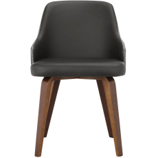 Jedálenská stolička Okido (SET 2 ks), syntetická koža, hnedá - 2