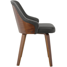 Jedálenská stolička Okido (SET 2 ks), syntetická koža, hnedá - 3