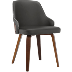 Jedálenská stolička Okido (SET 2 ks), syntetická koža, hnedá - 4
