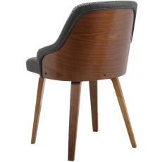 Jedálenská stolička Okido (SET 2 ks), syntetická koža, hnedá - 6
