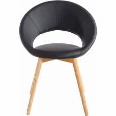 Jedálenská stolička Oregi (Súprava 2 ks), čierna - 2