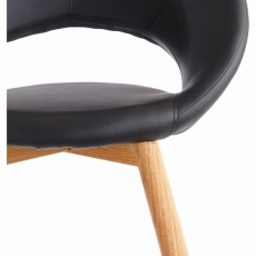 Jedálenská stolička Oregi (Súprava 2 ks), čierna - 6