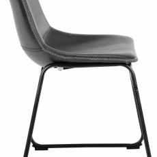 Jedálenská stolička Oregon (SET 2ks), syntetická koža, čierna - 2