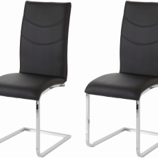Jedálenská stolička Oten (Súprava 2 ks), čierna - 1