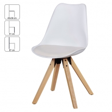 Jedálenská stolička Otto (Súprava 2 ks), biela - 3