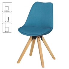 Jedálenská stolička Otto (súprava 2 ks), modrá - 3