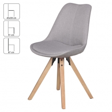 Jedálenská stolička Otto (súprava 2 ks), svetlosivá - 3