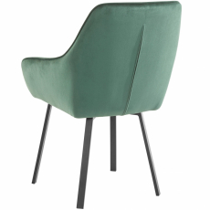 Jedálenská stolička Pamela (SADA 2 ks), zamat, tmavo zelená - 5