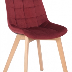Jedálenská stolička Passaic, zamat, červená - 1