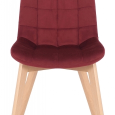 Jedálenská stolička Passaic, zamat, červená - 2