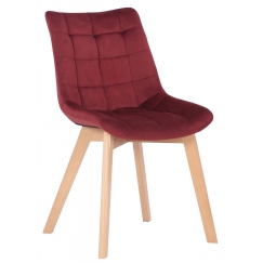 Jedálenská stolička Passaic, zamat, červená
