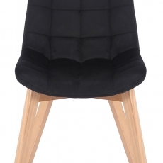 Jedálenská stolička Passaic, zamat, čierna - 2