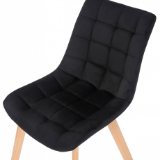 Jedálenská stolička Passaic, zamat, čierna - 6