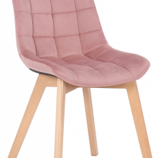 Jedálenská stolička Passaic, zamat, ružová - 1