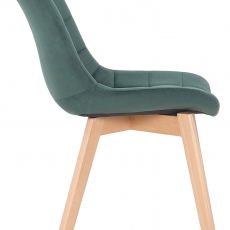 Jedálenská stolička Passaic, zamat, zelená - 3