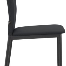 Jedálenská stolička Pavia (SET 2 ks), syntetická koža, čierna - 3