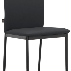 Jedálenská stolička Pavia (SET 2 ks), syntetická koža, čierna - 4