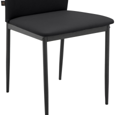 Jedálenská stolička Pavia (SET 2 ks), syntetická koža, čierna - 6