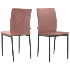 Jedálenská stolička Pavia (SET 2 ks), syntetická koža, ružová