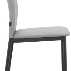 Jedálenská stolička Pavia (SET 2 ks), syntetická koža, sivá - 3