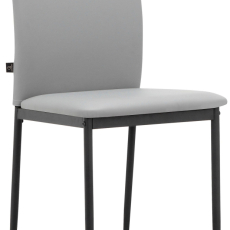Jedálenská stolička Pavia (SET 2 ks), syntetická koža, sivá - 4