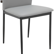 Jedálenská stolička Pavia (SET 2 ks), syntetická koža, sivá - 6
