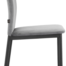 Jedálenská stolička Pavia (SET 2 ks), syntetická koža, tmavo šedá - 3