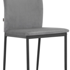 Jedálenská stolička Pavia (SET 2 ks), syntetická koža, tmavo šedá - 4