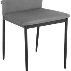 Jedálenská stolička Pavia (SET 2 ks), syntetická koža, tmavo šedá - 6