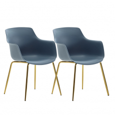 Jedálenská stolička Perta (SET 2 ks), modrá - 1