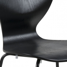 Jedálenská stolička preglejková Greta (Súprava 4 ks), čierna - 7