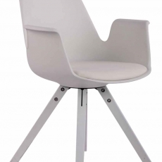 Jedálenská stolička Prins, biele nohy - 3