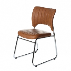 Jedálenská stolička Queens (SET 4ks), vintage hnedá - 1