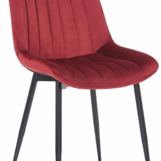 Jedálenská stolička Rahden, zamat, červená - 1